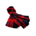 thumbnail image 2 of Women Plaid Lightweight Scarf Tartan Wrap Lattice Large Warm Cozy Blanket Soft Shawl Checked Winter Scarfs for Women - Red, 2 of 5