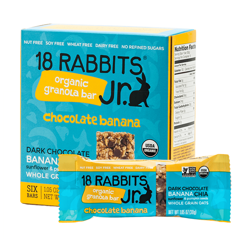 18 Rabbits 18 Rabbits Jr. Granola Bar, 6 ea