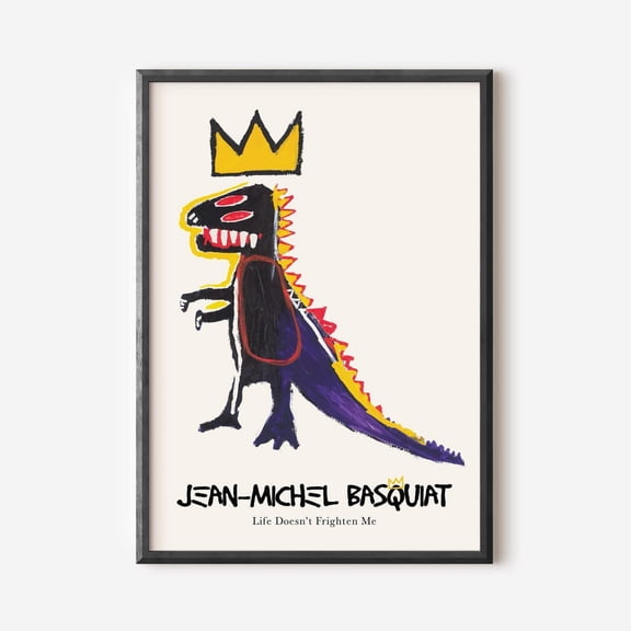 Basquiat Exhibition Poster Pop Art Street Art Gallery Wall Decor, 8x12 UNFRAMED