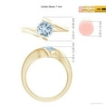 thumbnail image 6 of Angara Natural 1.12 Ct. Aquamarine Solitaire Ring in 14K Yellow Gold for Women (Ring Size: 6), 6 of 11