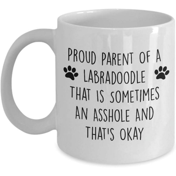 Labradoodle Mug, Labradoodle Gifts for Dog Lovers, 11 oz White Ceramic Mug, Proud Parent Of A Labradoodle