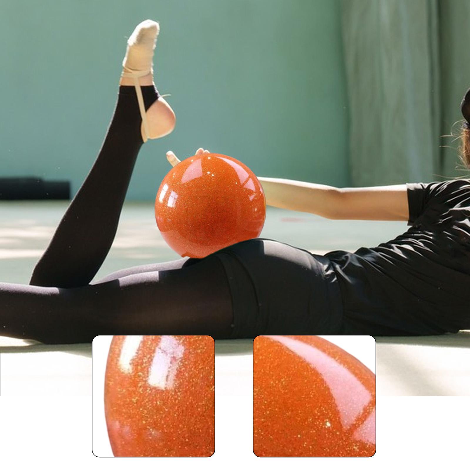 DimyFew Rhythmic Exercise Ball, Portable 7.09-inch Ball, Training Device for Gymnastics, orange