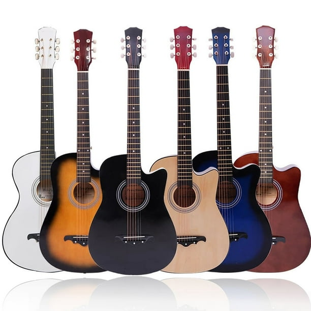41" Full Size Folk Acoustic Guitar Allwood Cutway Starter Guitar for