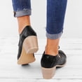 thumbnail image 6 of NOKIO Ankle Booties for Women, Fashion Women's Shoes Breathable High Heels Retro Short Boots Women'S Versatile Block Heel Ankle Booties Women Chunky Pointed Toe Cutout Low Heel Shoes, 6 of 8