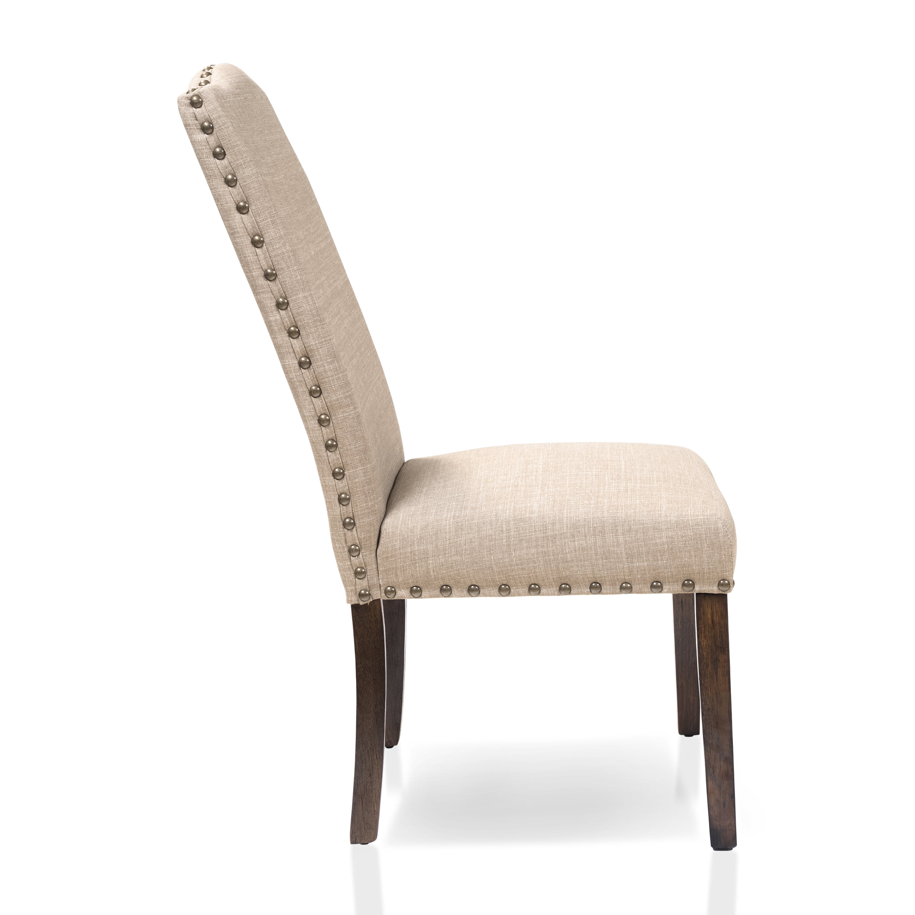 Furniture of America Joan Upholstered Dining Chairs - Set of 2, Brown