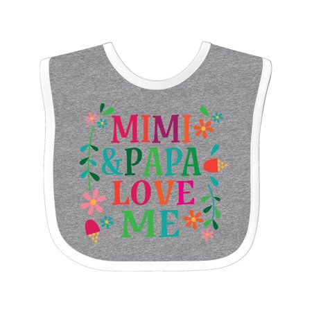 

Inktastic Mimi and Papa Love Me Gift Baby Girl Bib