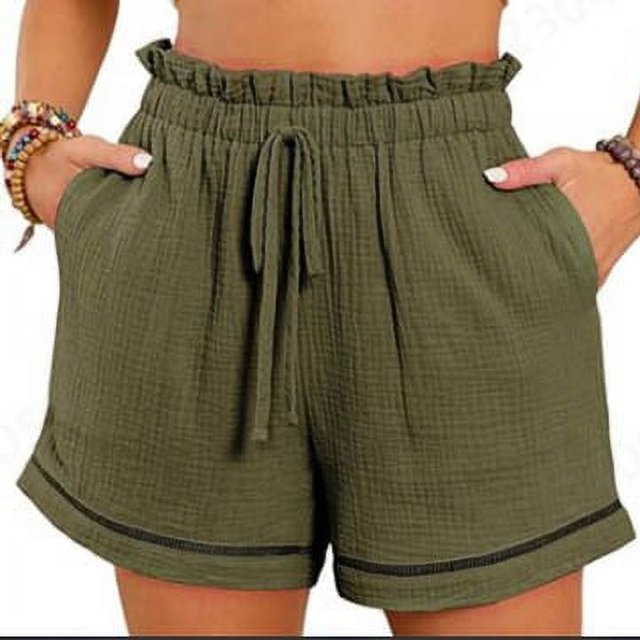 FNFYFH Clearance Womens Summer Athletic Loose Fit Solid Color Sport Shorts Quick Dry Workout Shorts,Green