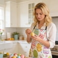 thumbnail image 6 of DefiDgd Happy Easter Bunny Egg Cooking Aprons,Adjustable Washable Kitchen Colorful Flower Aprons for Spring Holiday Home Party Dinner Baking Cooking Supplies(D), 6 of 6