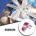 thumbnail image 3 of serony 1 Roll Cloth Christmas Ribbon Portable Trimmable Xmas Themed Household Family Party Parties Decorative Ribbons Decoration Rose Red, 3 of 5