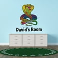 thumbnail image 3 of Personalized Name Animal Wall Decal Colourful Cartoon Snake with its Forked Tongue Out Custom Name Bedroom Wall Decal for boys and girls Snake Themed Kids Room Décor - Size: 36 In x 40 In, 3 of 5