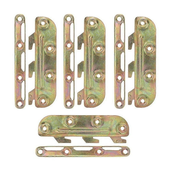 4Pcs Bed Rail Fasteners Metal Bed Frame Rail Brackets Bed Rail Hinge Accessories