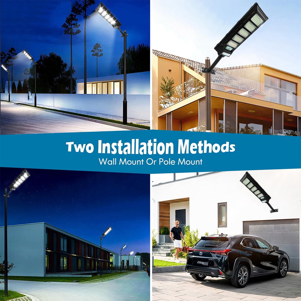 80000LM Solar Street Lights, Outdoor Solar Street Lights Dusk to Dawn, Motion Sensor Solar Flood Lights, Waterproof Outdoor Solar Lights for Patio Garage Courtyard