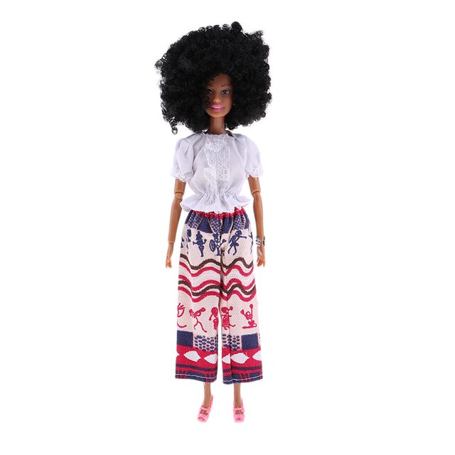 de Moda Afroamericana 12 Articulaciones de Movibles con Rizos Grandes para