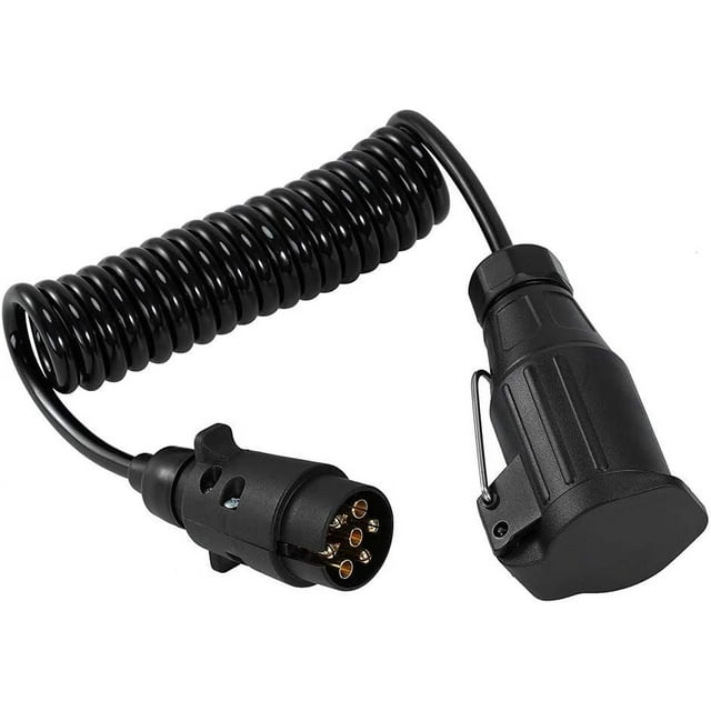 Plug-N-Play Trailer Adapter With Corrosion Resistance And Stretchable Length, 7 Way To 4 Pin Extension Cord For Caravan Rv, Durable And Waterproof With 2 M Working Line And 1.6 M