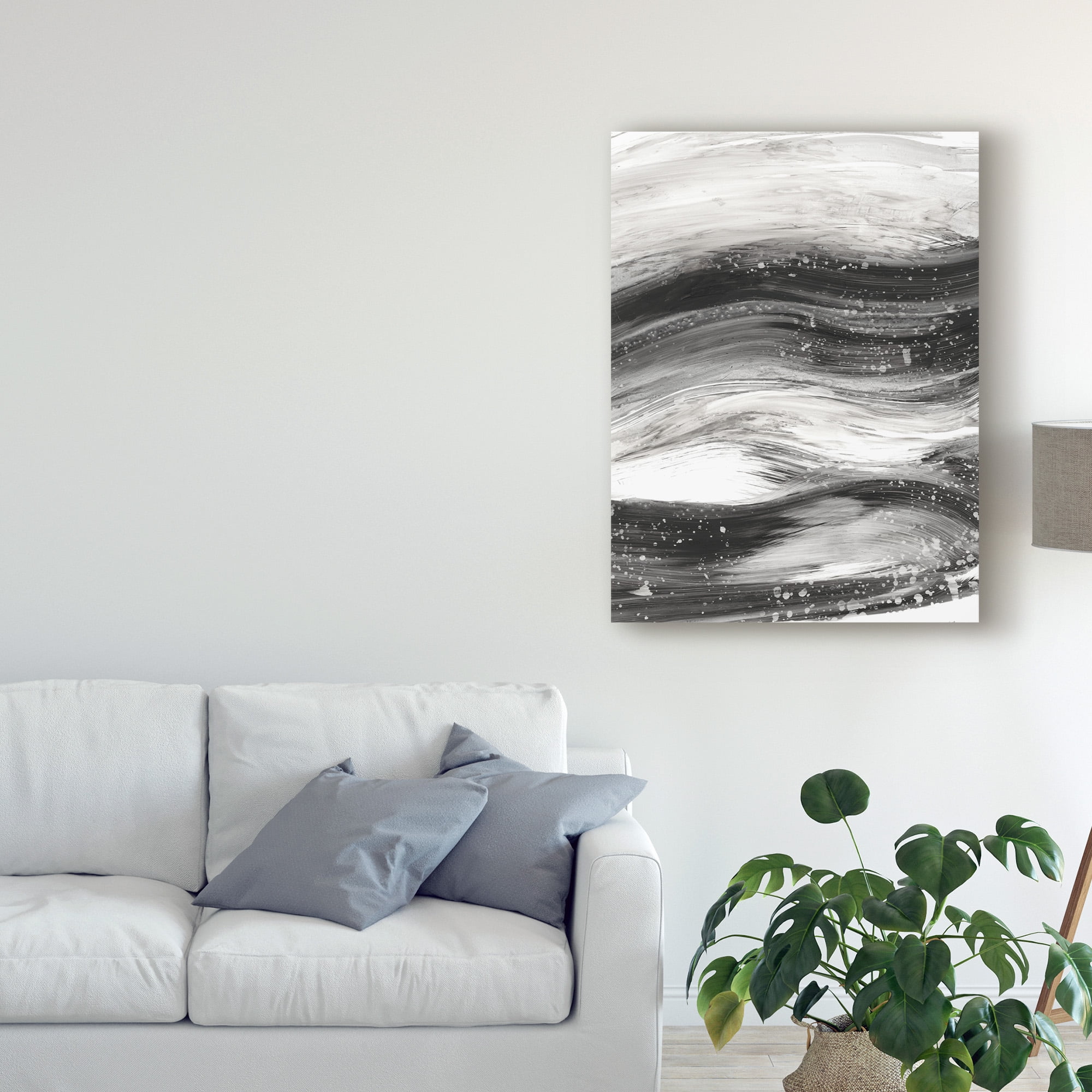 Trademark Fine Art 'Black Waves II' Canvas Art by Ethan Harper