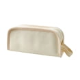 thumbnail image 3 of Zipper Pencil Pouch Compact Stationery Organizer Large Capacity Pen Bag for Teen White, 3 of 9