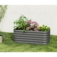 thumbnail image 2 of PetFurnishn Galvanized Raised Garden Bed, Outdoor Planter Bed, 4x2x1.5ft Metal Planter Box for Gardening and Planting,GD, 2 of 7