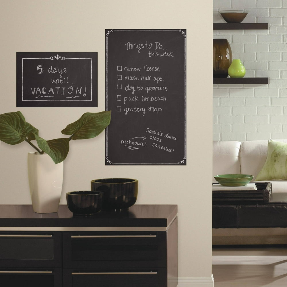 Decorative Chalkboard Peel and Stick Giant Wall Decals - Walmart.com