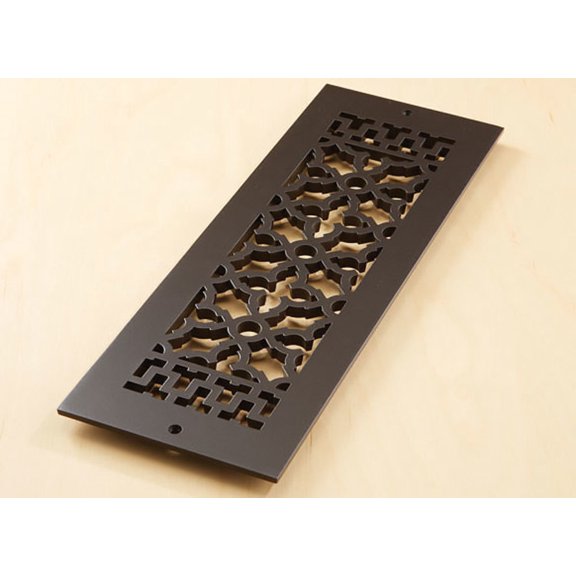 Reggio Registers 616-Anh Scroll Series 4" X 14" Floor Grille - Bronze