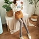 thumbnail image 5 of Qarigey Mallas cálidas para mujer, pantimedias térmicas con forro de terciopelo elástico para otoño e invierno, pantalones de pierna Medias gris tipo 1, 5 of 6