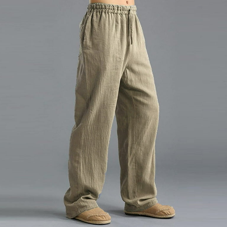 WJCCY Cotton Linen Men Pants Baggy Comfortable Large Autumn Printed  Sweatpants Male Trousers (Color : A, Size : XL Code) : : Clothing,  Shoes & Accessories
