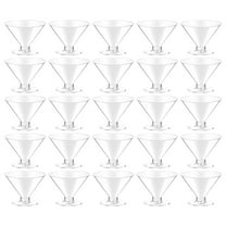 IPEWLEX Disposable Plastic Cocktail Cup Set - 50 Pack, 5 oz Clear Cups for Parties, Events, and Desserts, Reusable and Stackable
