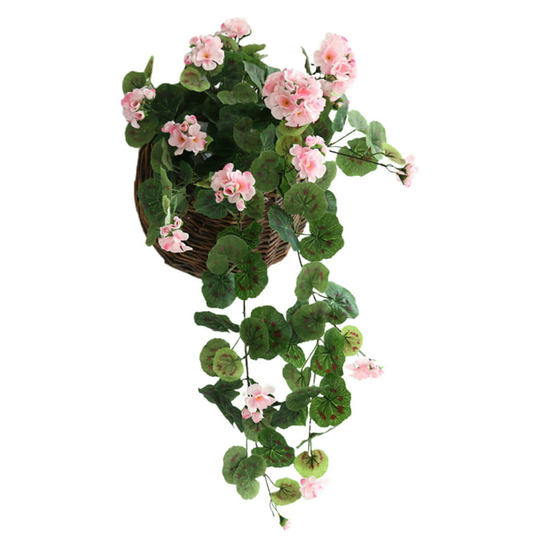 Yinmgmhj Artificial & Flowers Flower Garland Rose Vine Artificial Flowers Hanging Rose Ivy Hanging Basket Silicone Mold, Size: 10 in