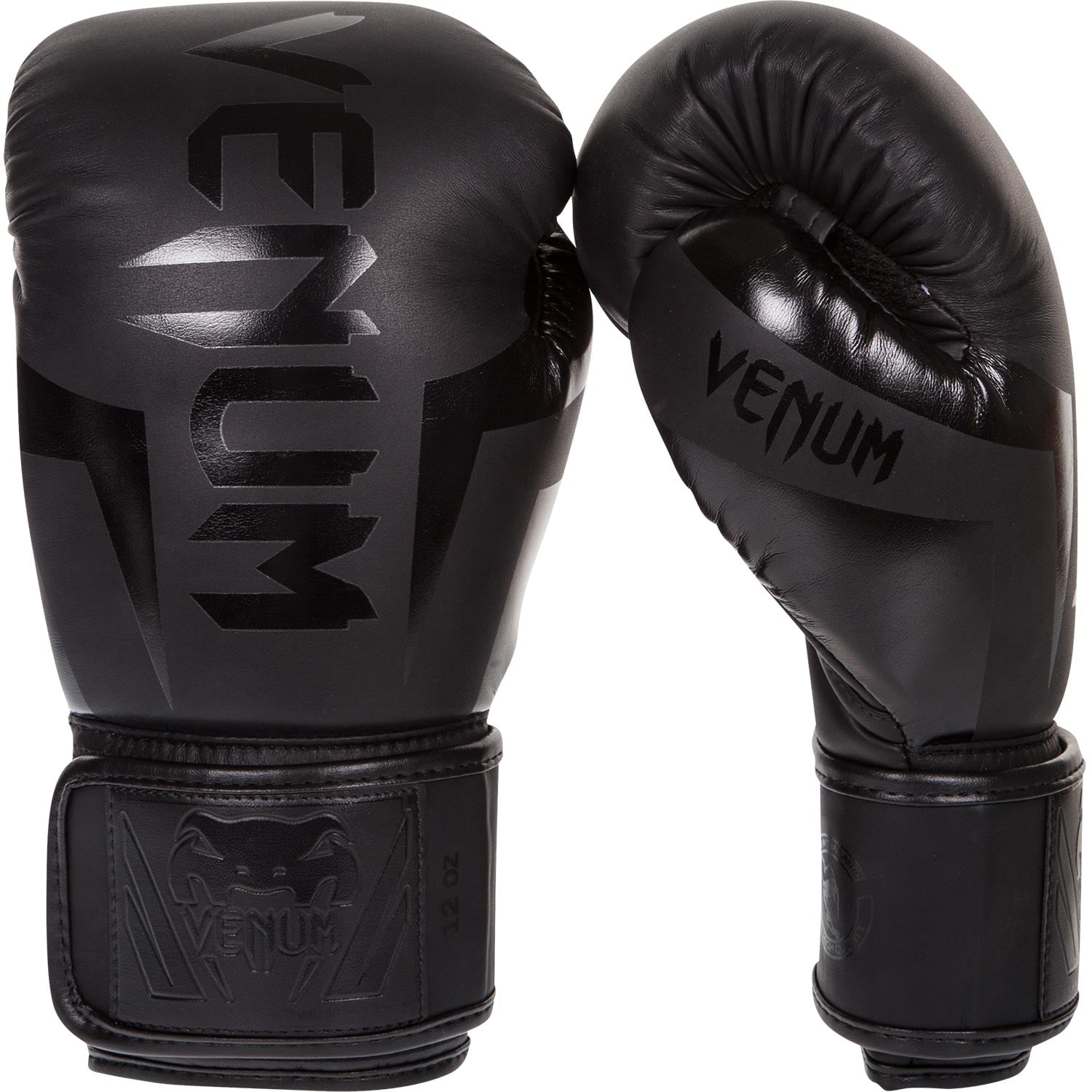 Kakadu kast Plantage Venum Elite Hook and Loop Boxing Gloves - 8 oz. - Matte Black - Walmart.com