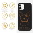 thumbnail image 4 of Case Yard Wooden Case for iPhone-12-Mini Soft TPU Silicone cover Slim Fit Shockproof Wood Protective Phone Cover for Girls Boys Men and Women Supports Wireless Charging I am a Bully Design, 4 of 7