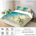 thumbnail image 3 of Coastal Bedding Set: 3-Piece Starfish Duvet Cover & Pillow Shams. Bring a Beach House Vibe to Any Bedroom! Twin, Full, Queen, King. A Refreshing Sleep & Great Gift Idea, 3 of 8