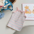 thumbnail image 3 of GYRATEDREAM Toddler Baby Girls Summer Sleeveless Tank Top Kids Embroidery Slim-Fit Stretch Vest Children Casual Athletic Cute Clothes for 2-7 Years, 3 of 8