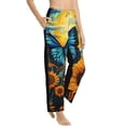 thumbnail image 6 of Salouo Colorful Cloud Butterfly Sunflower Print Women's Pajama Pants Casual Loose Sweatpants PJs Flowy Pants Drawstring Palazzo for Women Wide Leg Pants Lounge Pajama -Small, 6 of 8