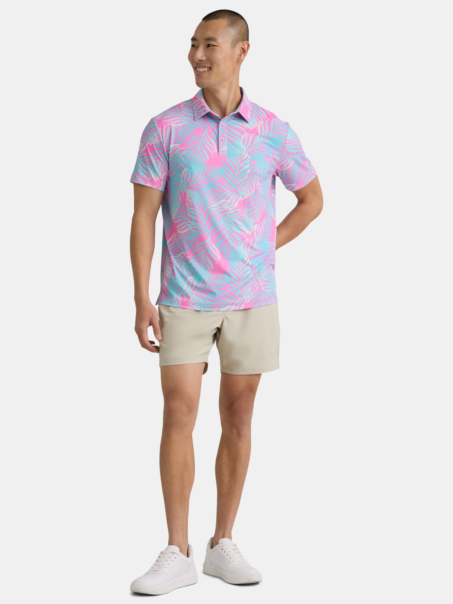 Birdie Bound Men's & Big Men's Novelty Print Golf Polo, Sizes S-5XL