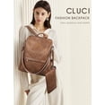 thumbnail image 2 of Mochila CLUCI para mujer de piel antirrobo a la moda, 2 of 6