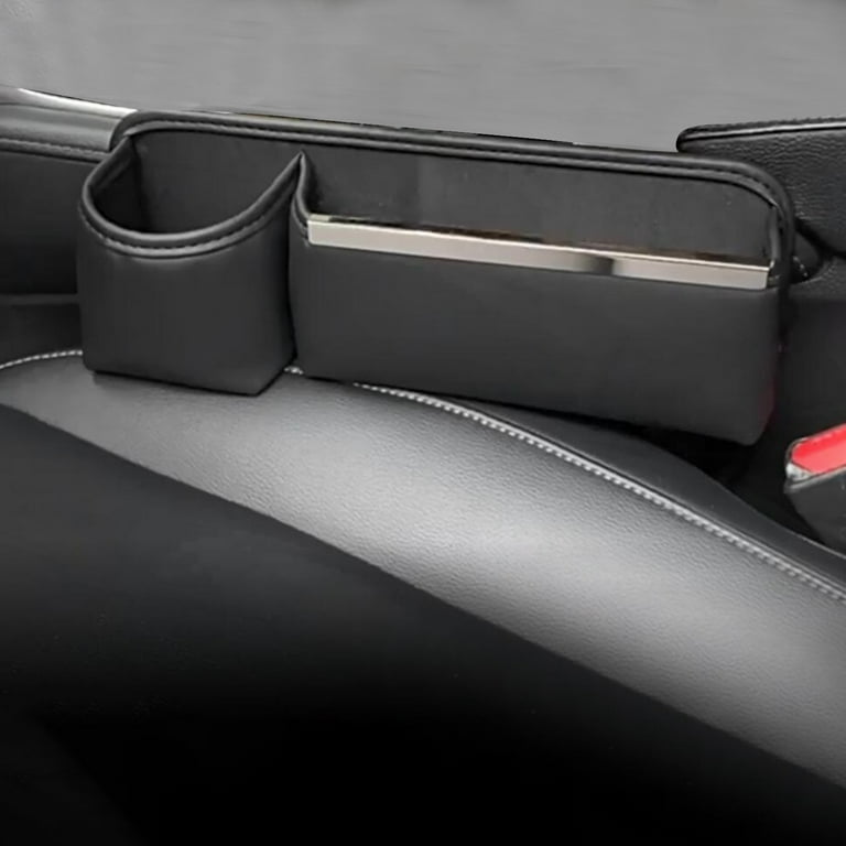 Ikohbadg Car Seat Gap Filler Organizer, Universal Storage Pocket Box for  SUV, Truck,Rv to Fill the Gap between Seat & Console Leather Black Crevice  Plug Blocker 