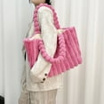 thumbnail image 2 of Stylago Fuffy Shoulder Bags for Women Plush Tote Purses Ladies Winter Casual Travel Handbags for Work Shopping Pink, 2 of 5