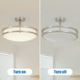 thumbnail image 3 of Lucere 16'' Modern LED Semi Flush Mount Ceiling Light Fixture ,Brushed Nickel Ceiling Light, 4000K Cool White, Dimmable, CETL Listed, Modern Lamps for Living Room, 3 of 14