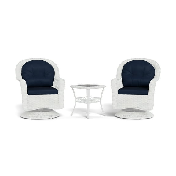 Tortuga Rio Vista 3-Piece Outdoor Bistro Set, White