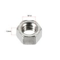 thumbnail image 2 of M1.6 x 1.5mm Nickel Plated Internal Threaded Hexagon Hex Nuts DIN 934 1000PCS, 2 of 2