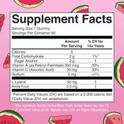 MaryRuths Vegan Collagen Boosting Gummies for Hair, Skin & Nail Health, Sugar Free, Watermelon Flavor, 90 Count