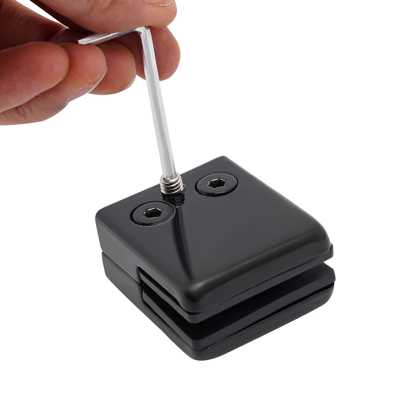 Stainless Steel Glass Clamp Clip, Black Glass Clamp Clip 8 Pieces Modern Black Square 201 Stainless Steel Glass Clamp Clip