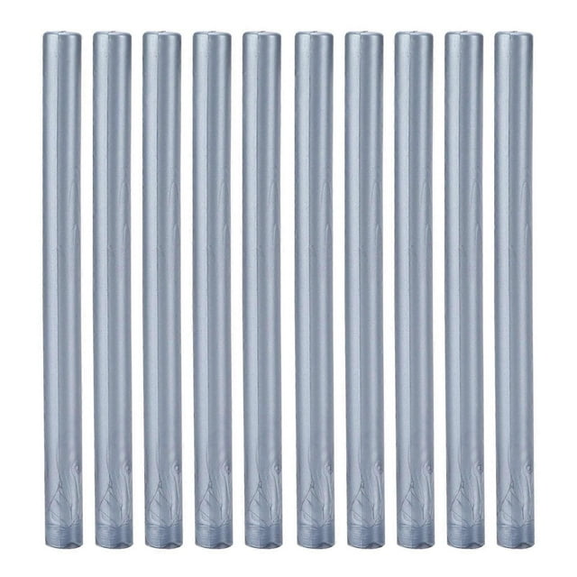 Lot de 10 bâtons de cire à cacheter multicolores, petits tampons ronds pour cartes d'invitation, enveloppes (gris bleu)