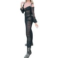 thumbnail image 4 of Coduop Women Mesh Sheer Bikini Cover Ups See Through Sleeveless Bodycon Cami Dress, 4 of 9