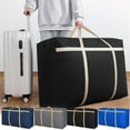 thumbnail image 1 of Fiudx Bolsa de Almacenamiento Grande, de Tela Reforzada, Impermeable y Fácil de Limpiar, Gruesa y Duradera, Organizador de Ropa y Colchas, Ideal para Armarios Domésticos, 110 X 60 X 35 Cm., 1 of 7