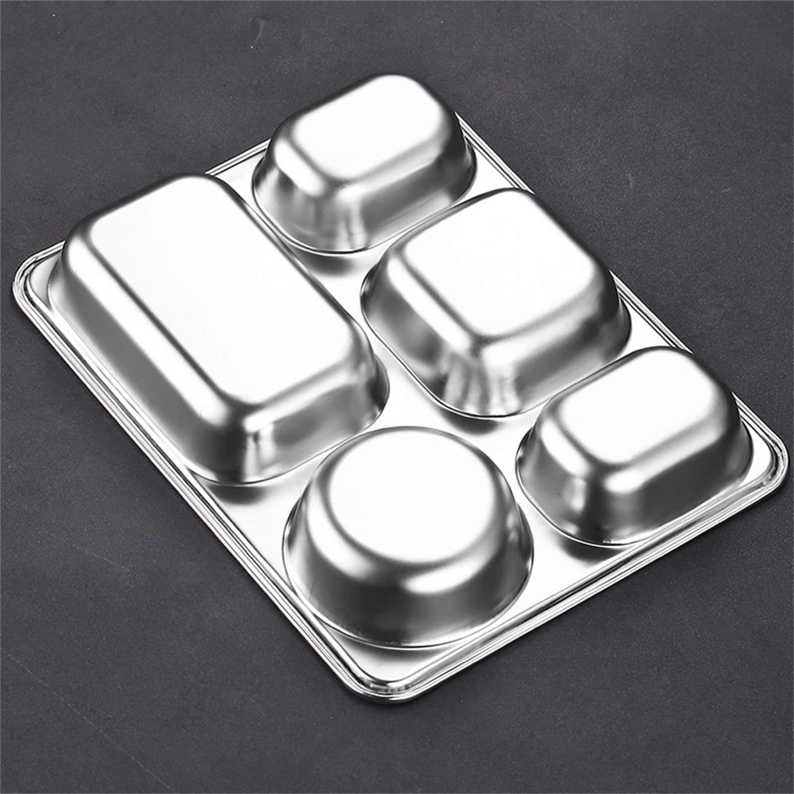 Fufafayo 2Pcs Lunch Box Thermal Insulation Food Storage Container For StudentsChildrenOffice Workers, Stainless Steel Compartments Bento Box For Study Picnic Travel, Portable Meal Prep Container