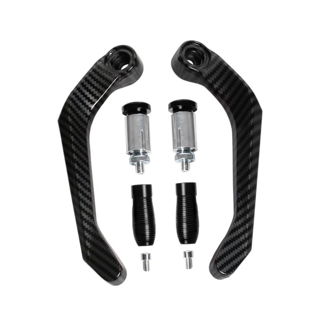 Almencla 2 Pieces Generic Motorcycle Brake Clutch Lever Hand Guards Easy Installation Black