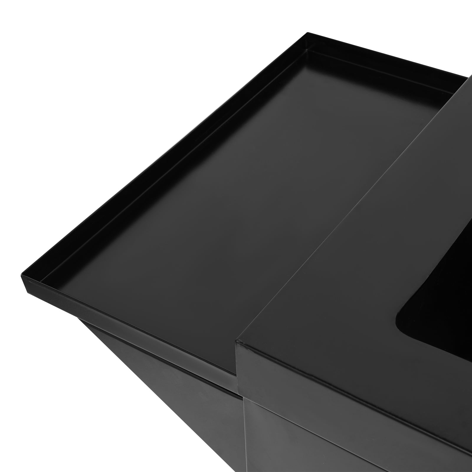 Freestanding Single Bowl Kitchen Sink, Black Stainless Steel Sink, Utility Sink with Faucet and Storage Shelf, for Kitchen Restaurant Garage