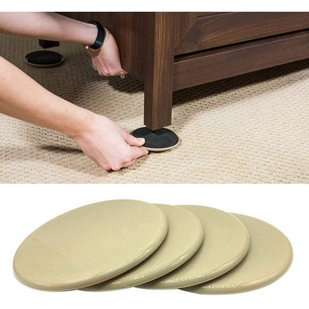 Namzi Round Furniture Sliders, 8 pcs Reusable Furniture Moving Pad, Furniture Glider Mover for Quickly and Easily Moving Heavy Furniture on the Floor Carpet Surface