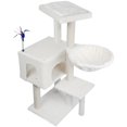 thumbnail image 3 of WK Cat Tree Has Scratching Toy with A Ball Activity Centre Cat Tower Furniture Jute-Covered Scratching Posts,Beige, 3 of 8