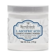 L-Ascorbic Acid Powder (Vitamin C), 6 oz. Jar. For Use in Serums and Cosmetic Formulations.